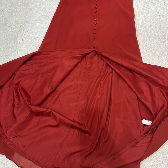 AW David Bridal AW Elegant Red Evening Dress - Picture 6 of 13